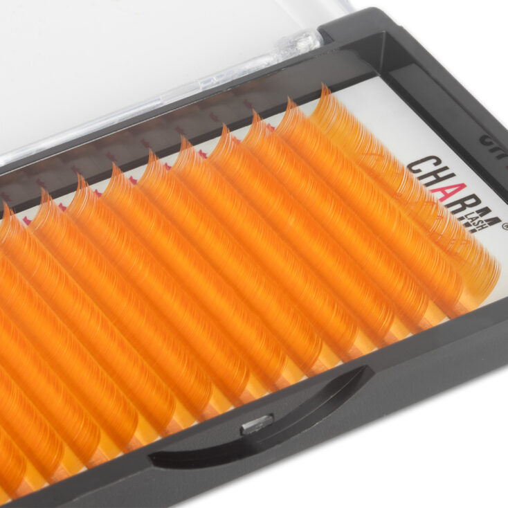 Metallic Orange Colored Lashes