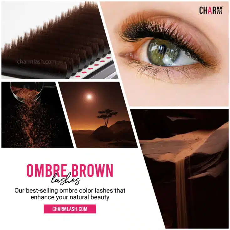 Ombre Eyelashes: The Trendy Way to Celebrate Your Eyes with Color Ombre lash extensions Brown