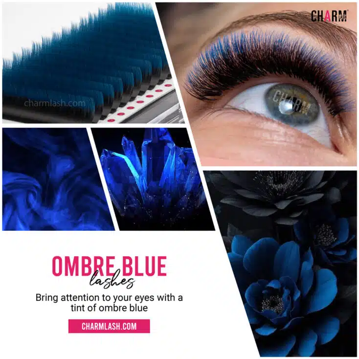 Ombre Eyelashes: The Trendy Way to Celebrate Your Eyes with Color Ombre lash extensions blue