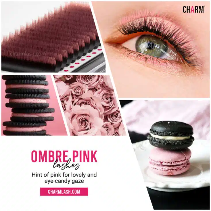 Ombre Eyelashes: The Trendy Way to Celebrate Your Eyes with Color Ombre lash extensions pink