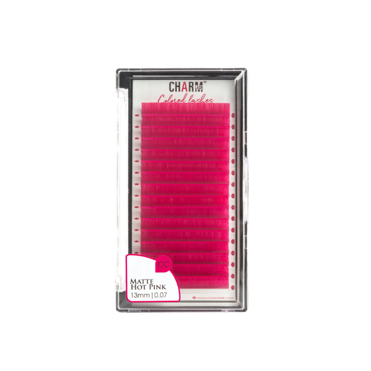 Premium-Matte-Hot-Pink Colored Lashes - Eyelash Wholesale Manufacturer
