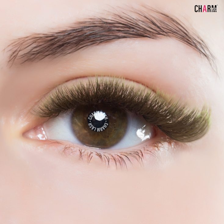 Premium Matte Smokey Green Colored Lashes 3