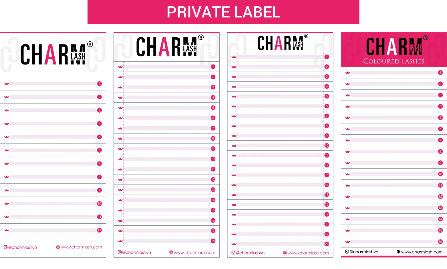 Private Label Service - Charmlash eyelash wholesale manufacturer