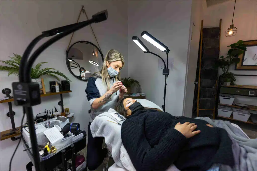 Eyelash Extension While Pregnant: Is It Safe? lying on your back when getting eyelash extension while pregnant