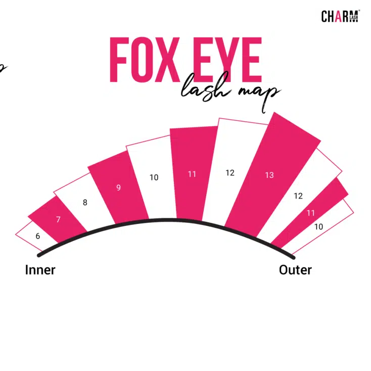 Eyelash Extension Style Chart: Everything about Lash Extensions Fox Eye Lash Map