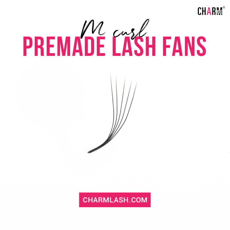 M curl premade fan lash extensions
