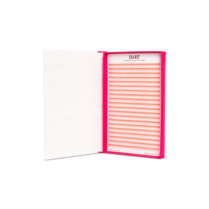 Red Premade Fan Lashes L Tray
