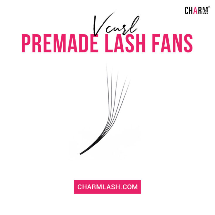 V curl premade fan lash extensions
