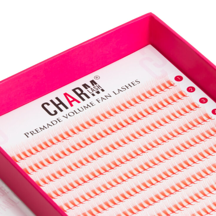 Red Premade Fan Lashes - M Tray red-premade-fan-lashes