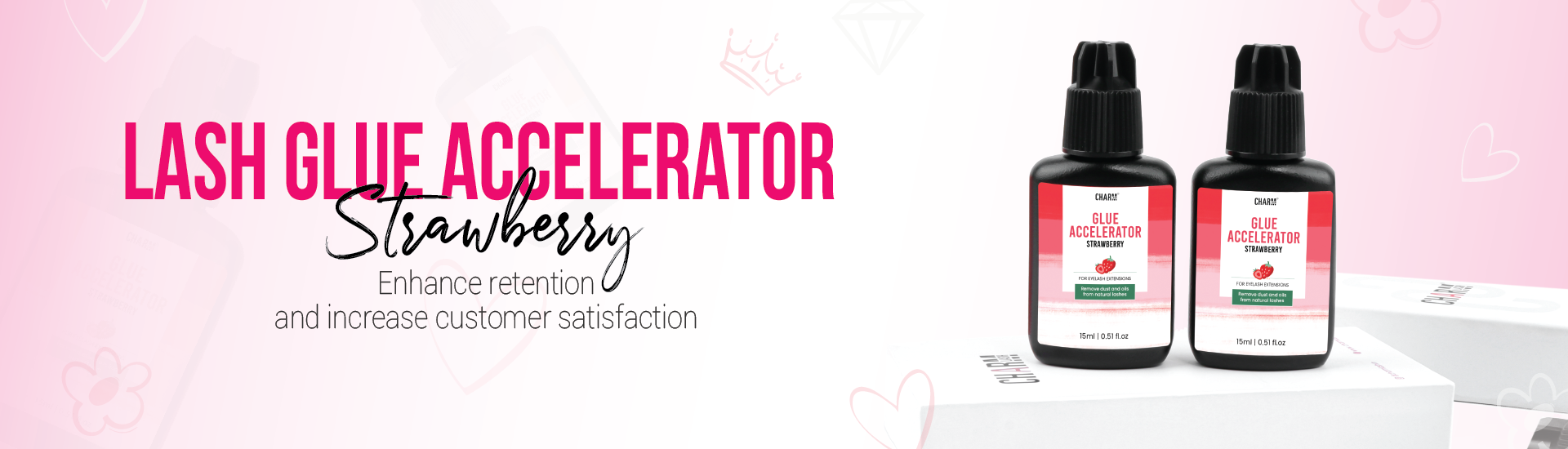 Banner lash glue accelerator