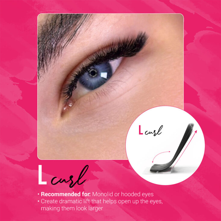 L curl eyelash extensions