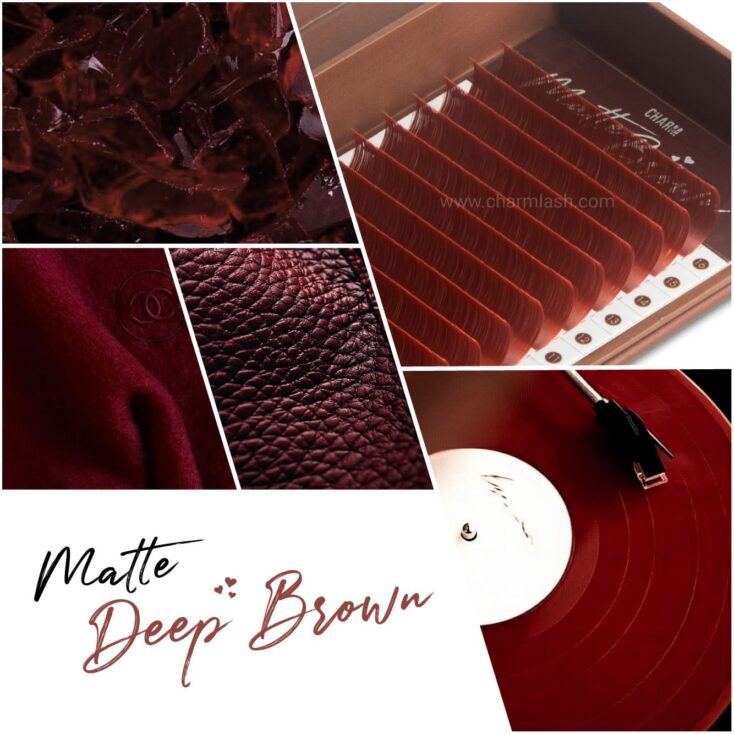 Premium Matte Deep Brown Colored Lashes