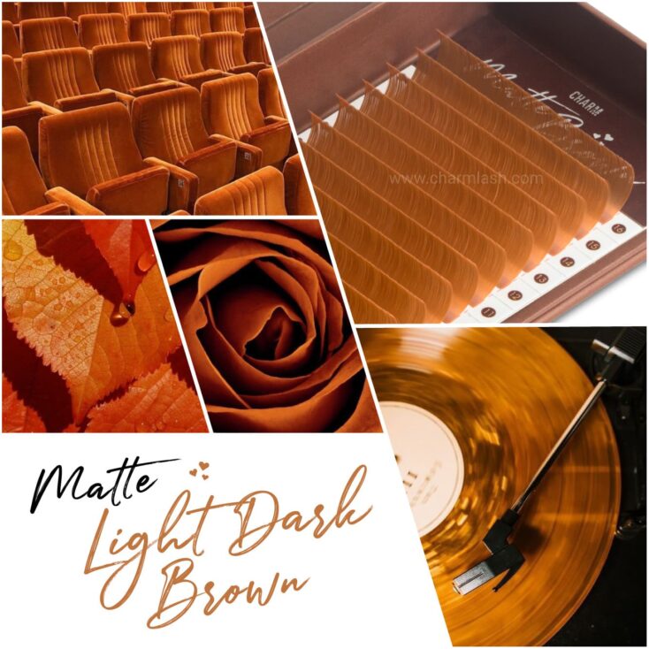 Premium Matte Light Dark Brown Colored Lashes