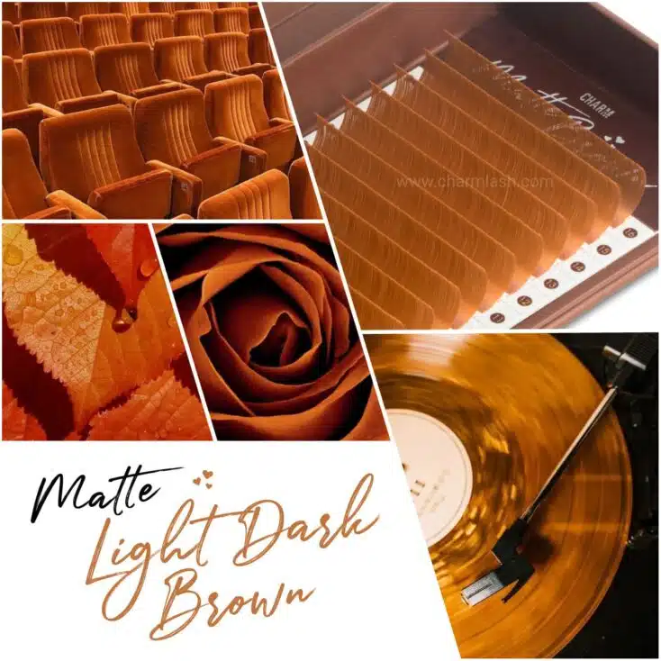 Premium Matte Light Dark Brown Colored Lashes