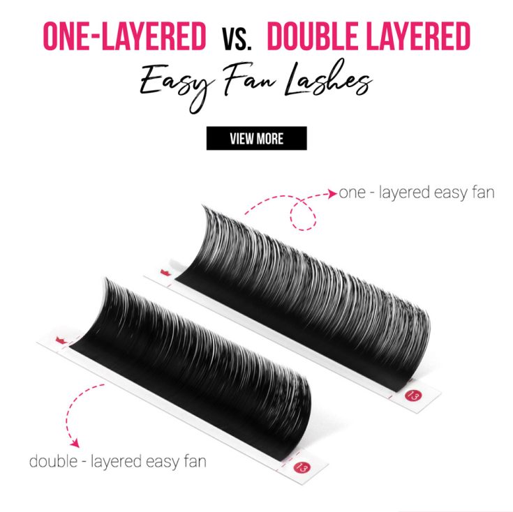 One-layered easy fan lashes vs. Double-layered easy fan lashes: Key Differences one layered easy fan lashes vs double layered easy fan lashes 1
