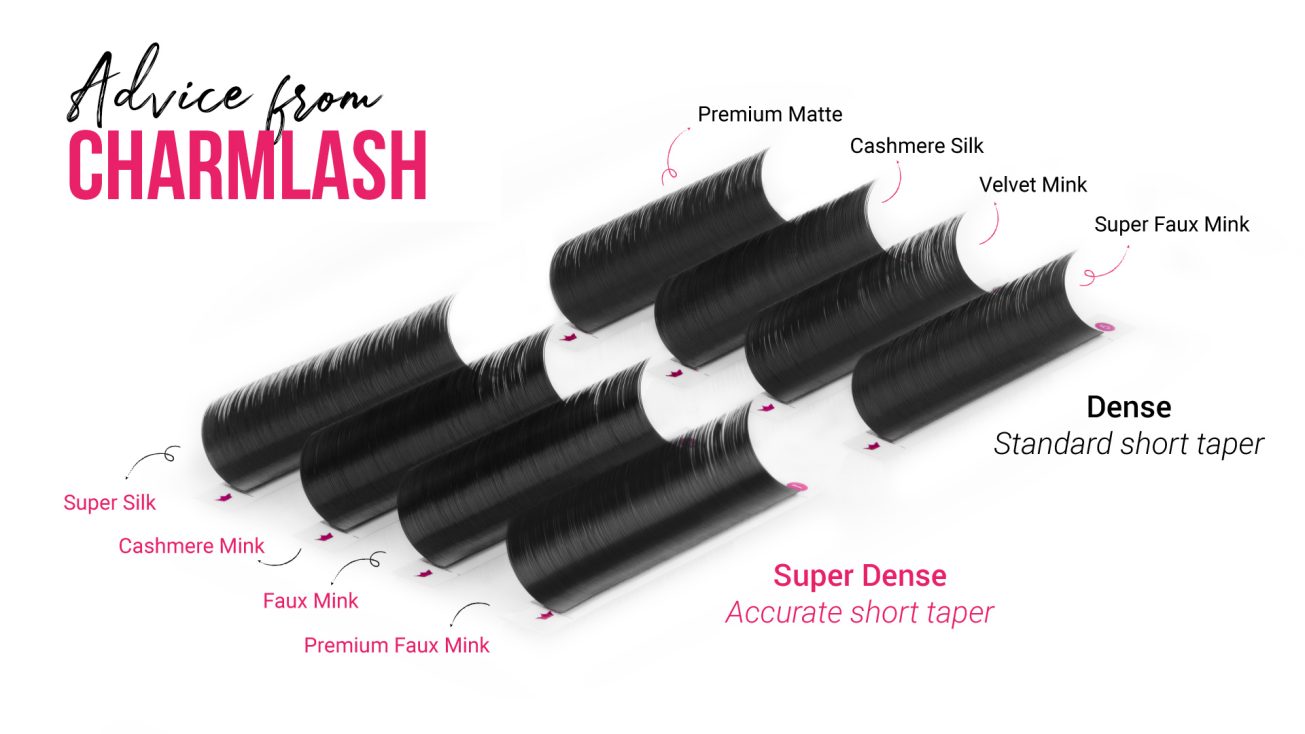 CharmLash advice for lash selection based on tapered size