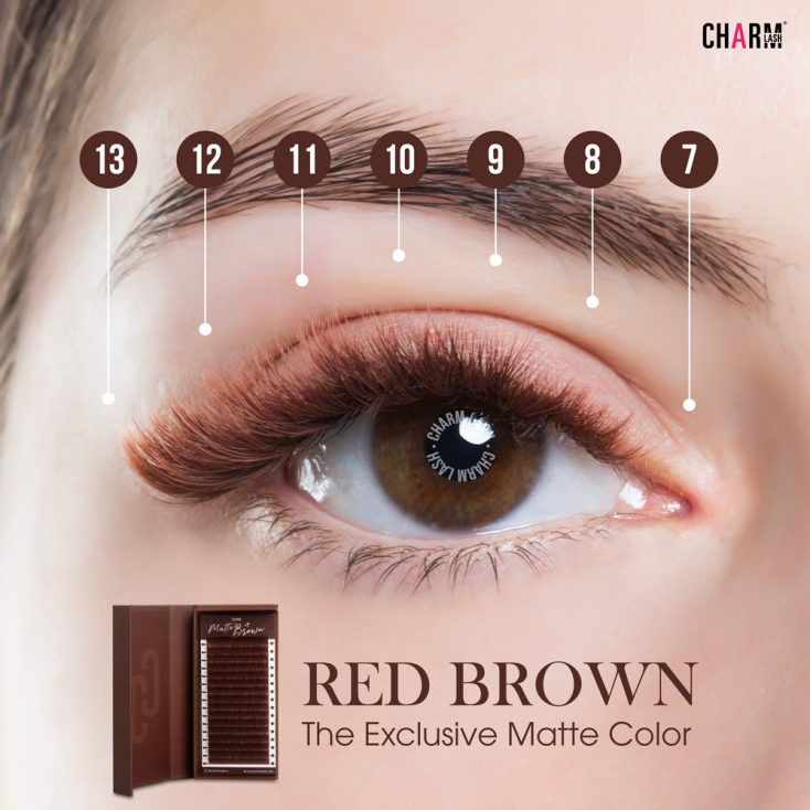 Matte Red Brown Lashes