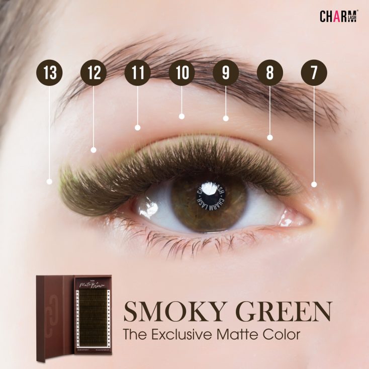 Matte Smoky Green Lashes