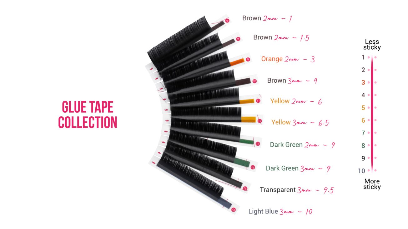 Discover 3 New Matte Colored Lashes to Elevate Your Lash Artistry The glue tape’s stickiness level