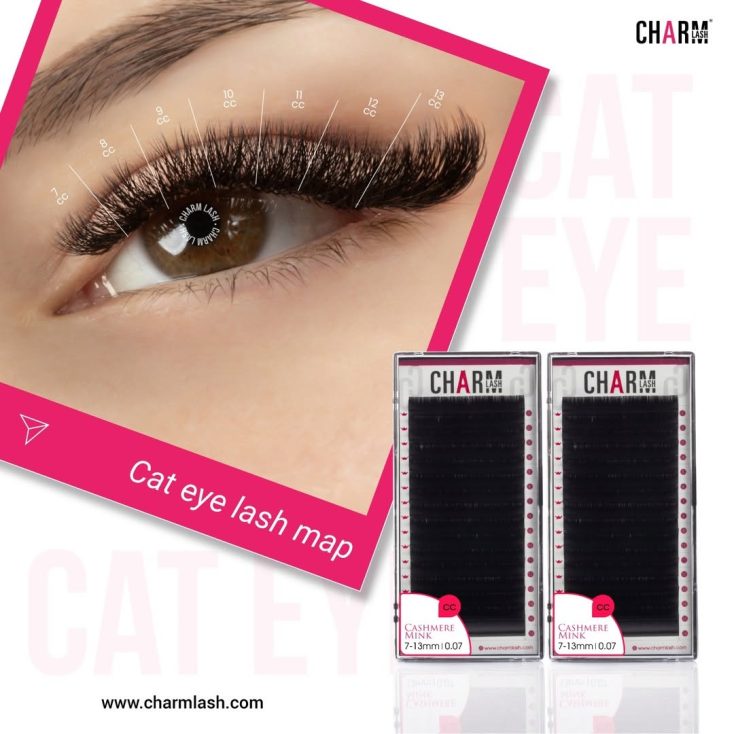 Cat eye lash map