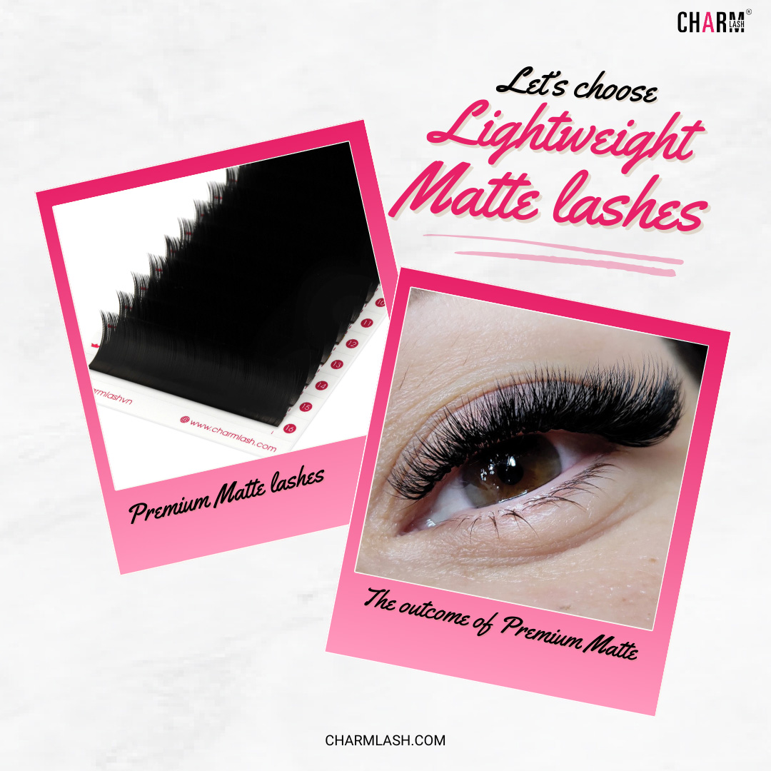 Choose lightweight and Matte lashes