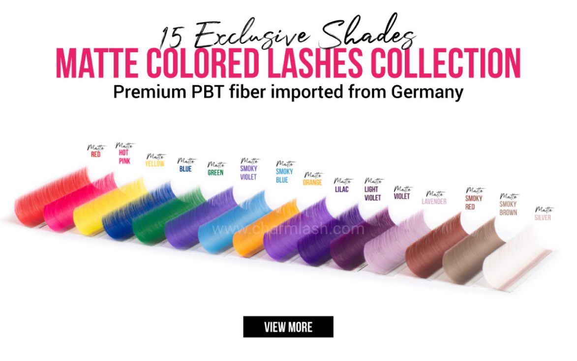 Lash extensions with color: Elevate your lash game with CharmLash Matte Colored Lashes 1