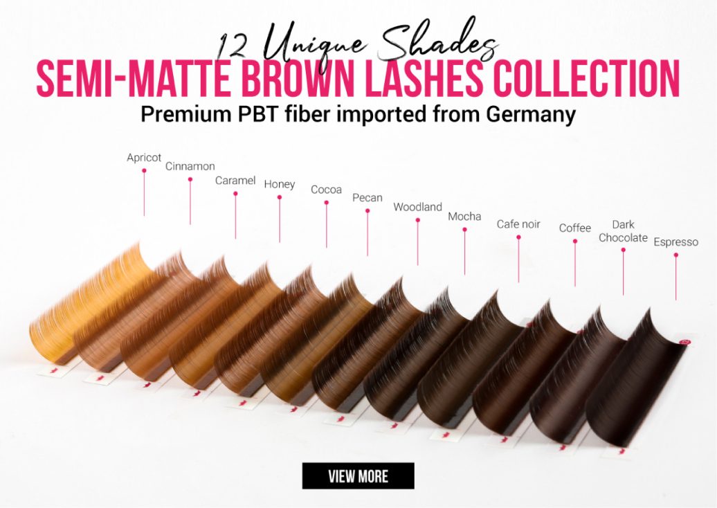 Lash extensions with color: Elevate your lash game with CharmLash Semi-Matte Brown Lashes