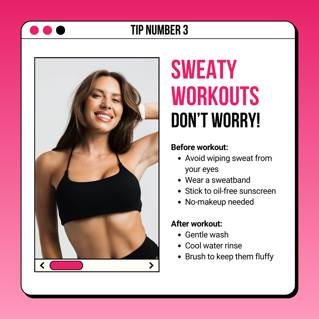 Surviving sweaty workouts with lash extensions