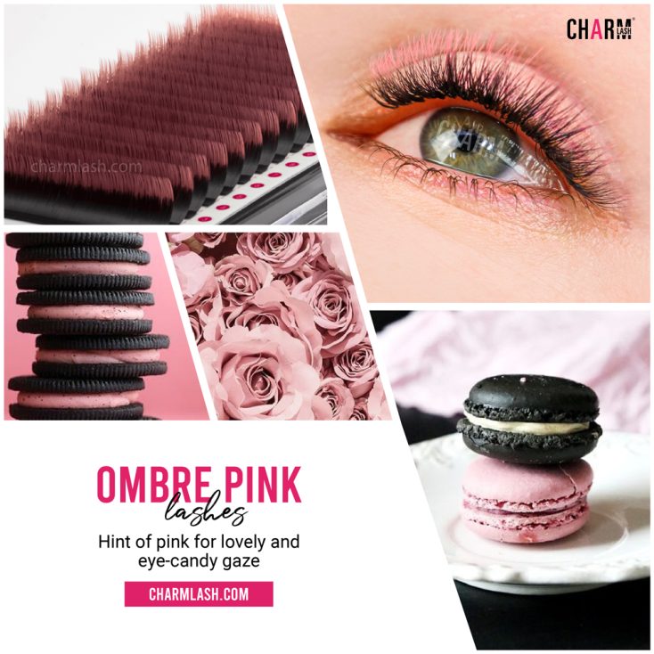 Top 8 pink lash extensions to elevate your look Two-toned Pink Lash Extensions