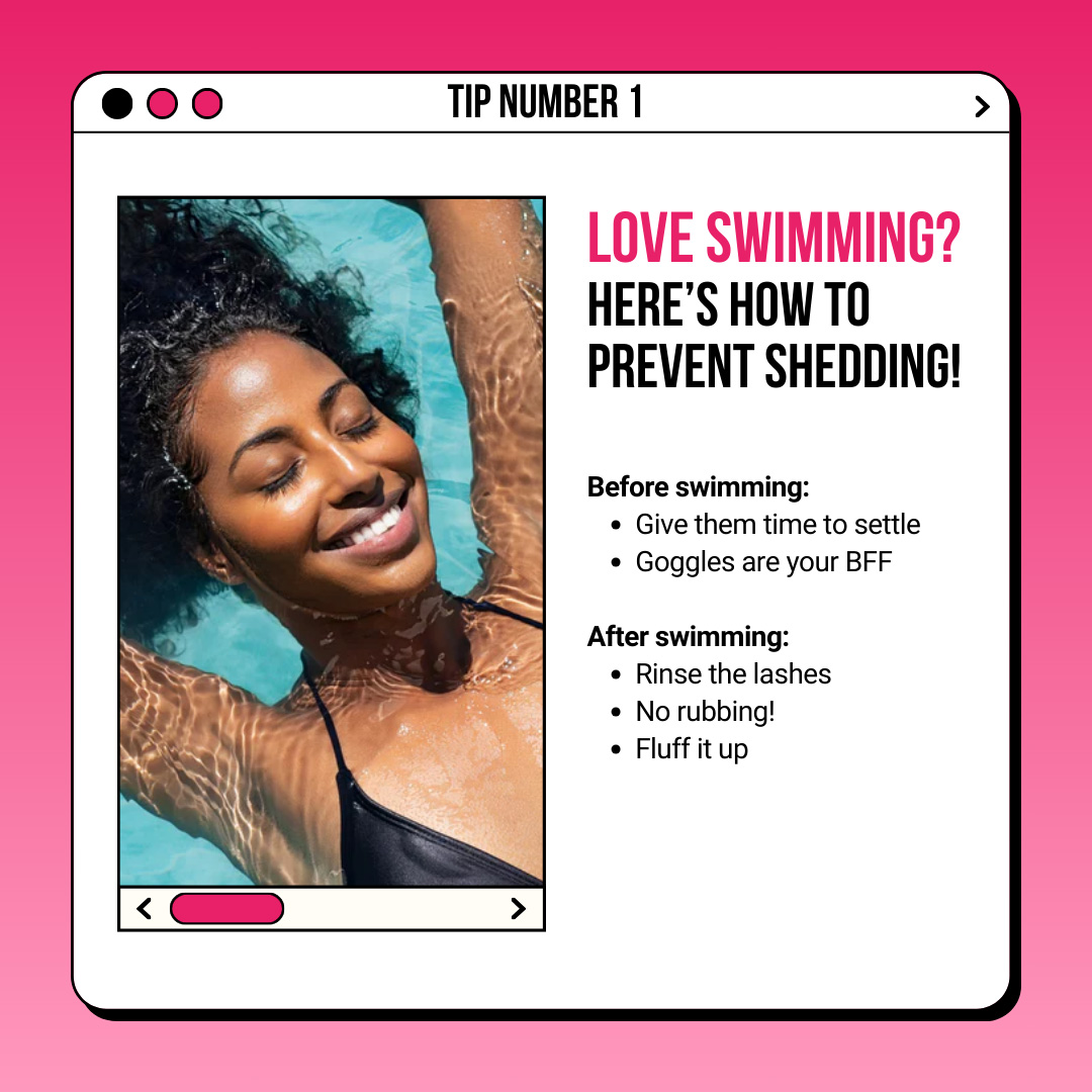 swimming with lash extensions - maintenance for lash extensions