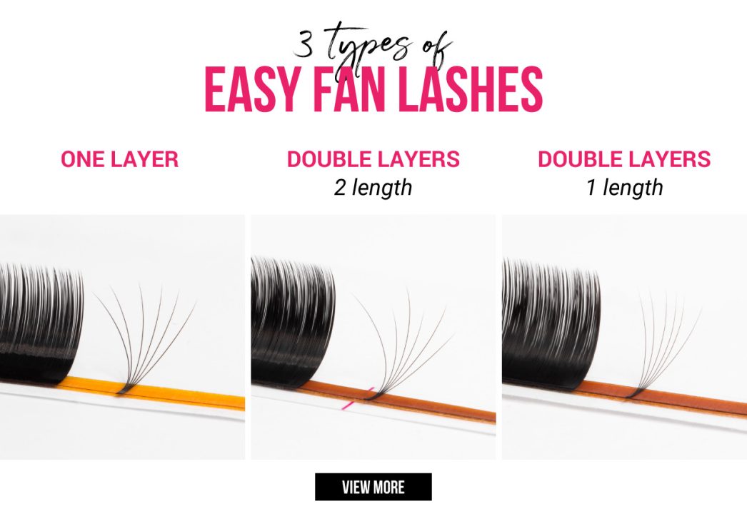 3 Types of easy fan lashes