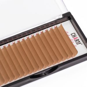 Amber brown eyelash extensions