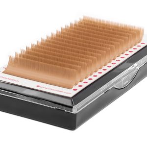 Amber brown lash extensions