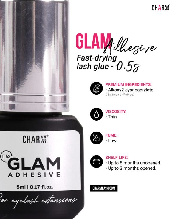Glam eyelash adhesive