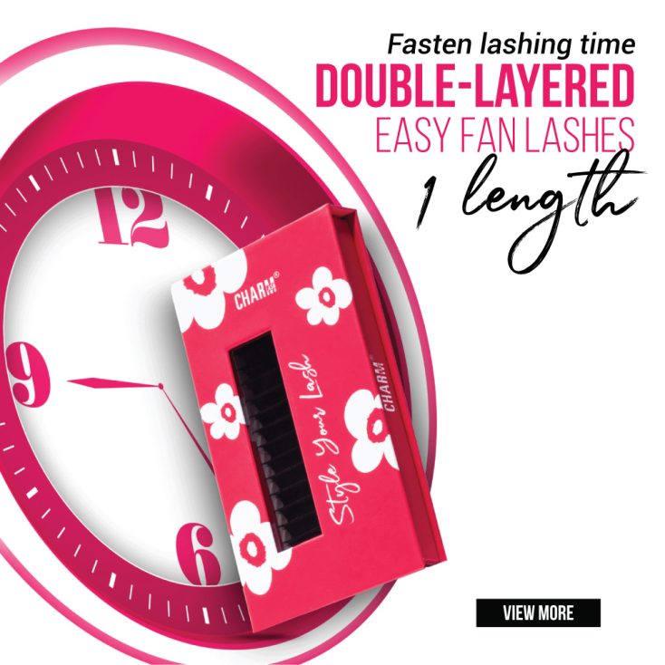 Main Double layered easy fan lashes - 1 length