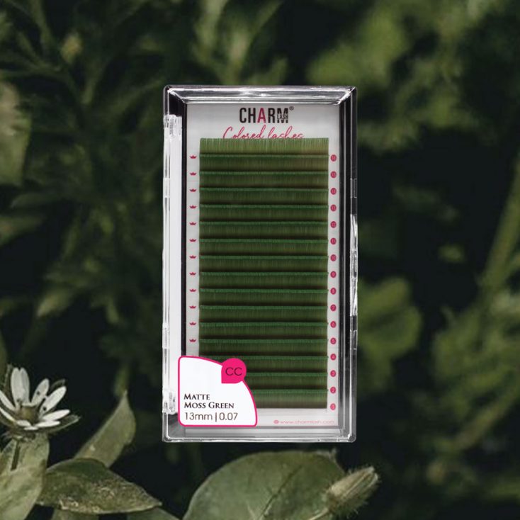 Discover 3 New Matte Colored Lashes to Elevate Your Lash Artistry Matte Moss Green Colored Lashes