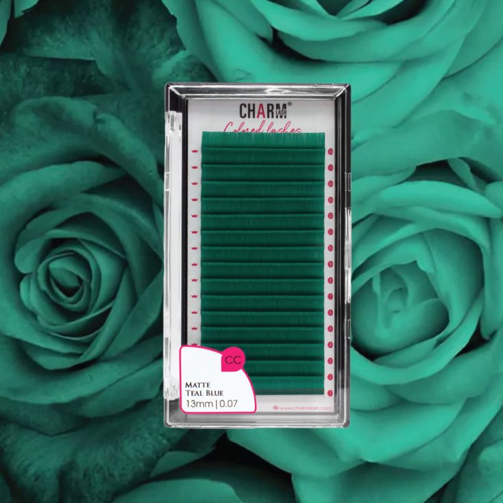 Discover 3 New Matte Colored Lashes to Elevate Your Lash Artistry Matte Teal Blue Colored Lashes