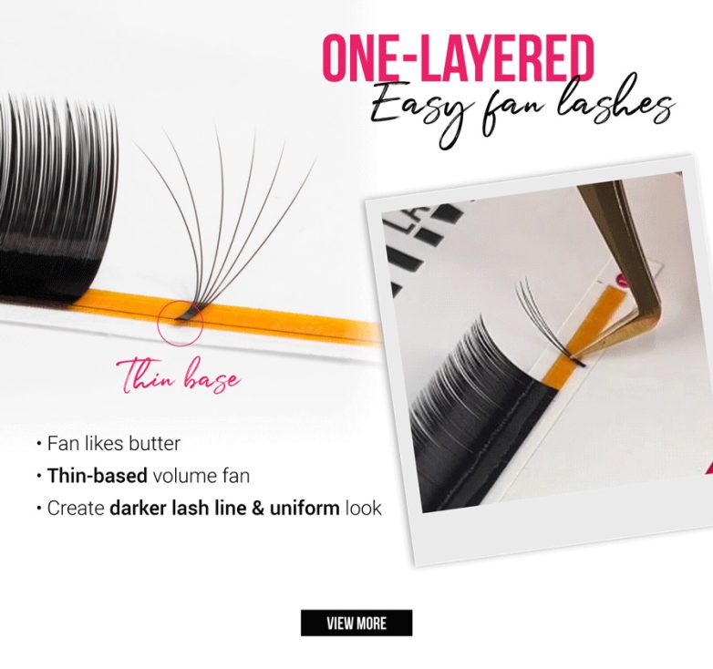 One-layered easy fan lash