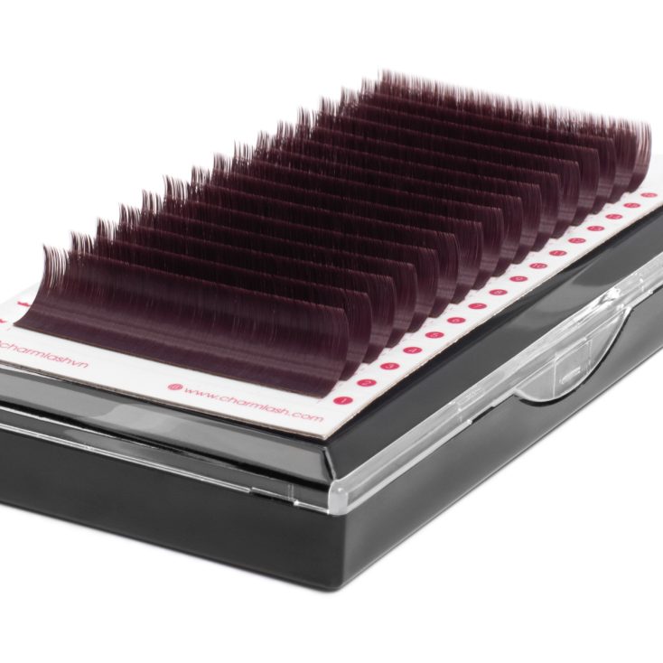 Red raku brown lash extensions