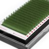 Semi-Matte Moss Green Colored Lashes