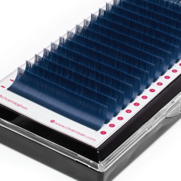 Semi-matte Midnight Blue Colored Lashes