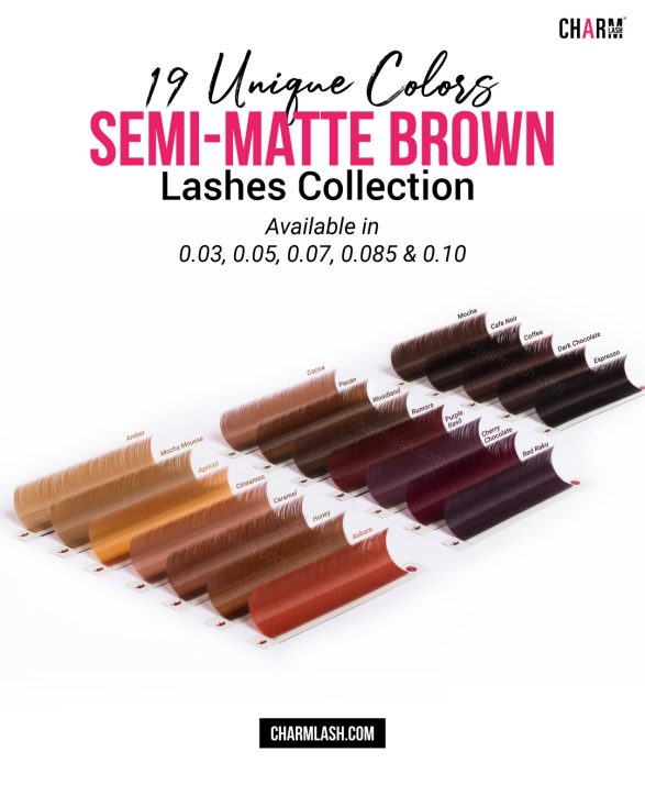 Semi-matte brown lashes collection - charmlash