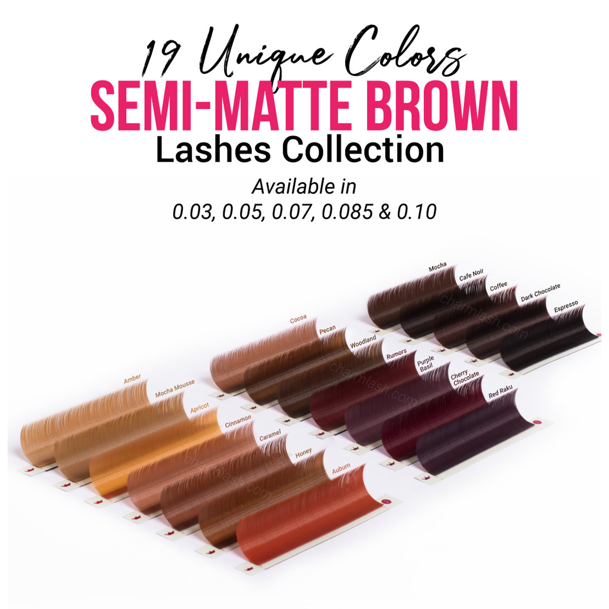 Semi matte brown lashes