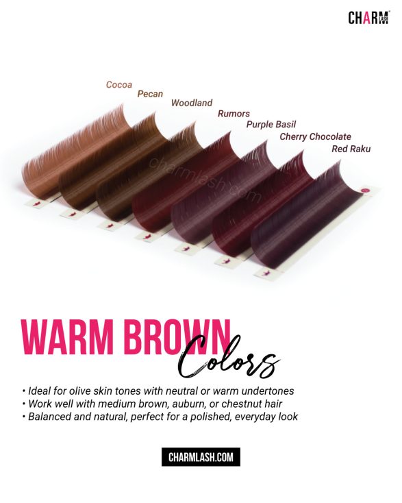 Warm brown colored lashes