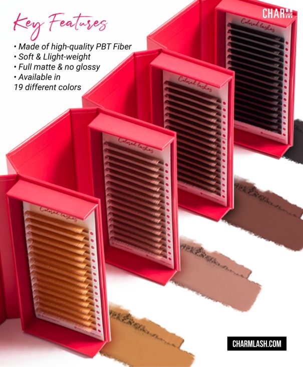 key features of Semi matte brown lashes