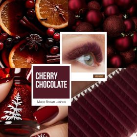 Matte brown cherry chocolate christmas holiday