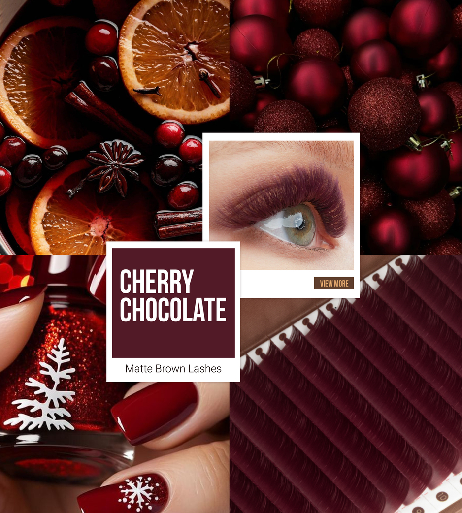 Matte brown cherry chocolate christmas holiday