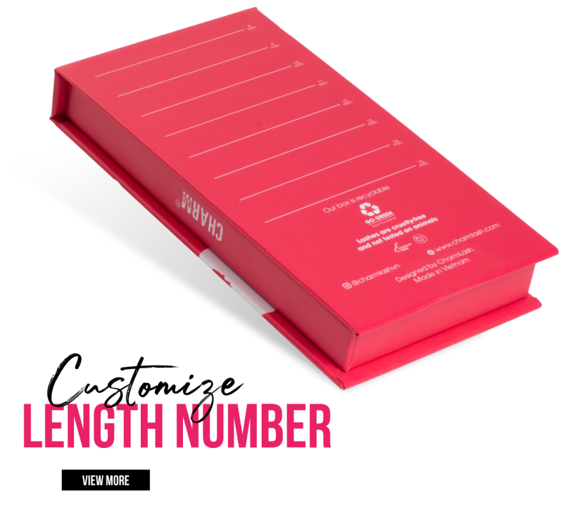 Lash Box: Discover CharmLash’s New Eco-Friendly Solution! You can customize lash length number with CharmLash's new lash box.