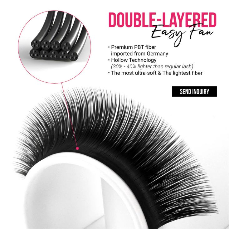 What Are Easy Fan Volume Lashes? All You Need to Know Features of Double-layered easy fan volume lashes at Charmlash