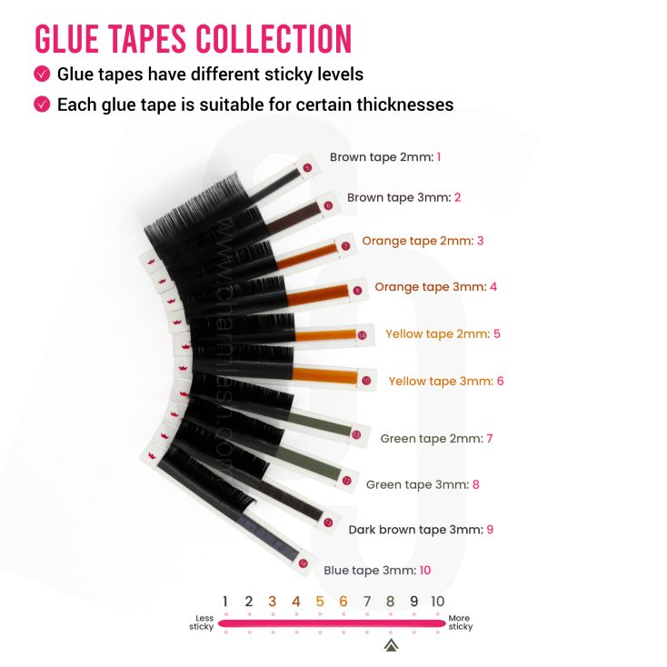 4 Must-Have Materials for Stunning Dramatic Lashes Different types of glue tapes for different lash materials at CharmLash